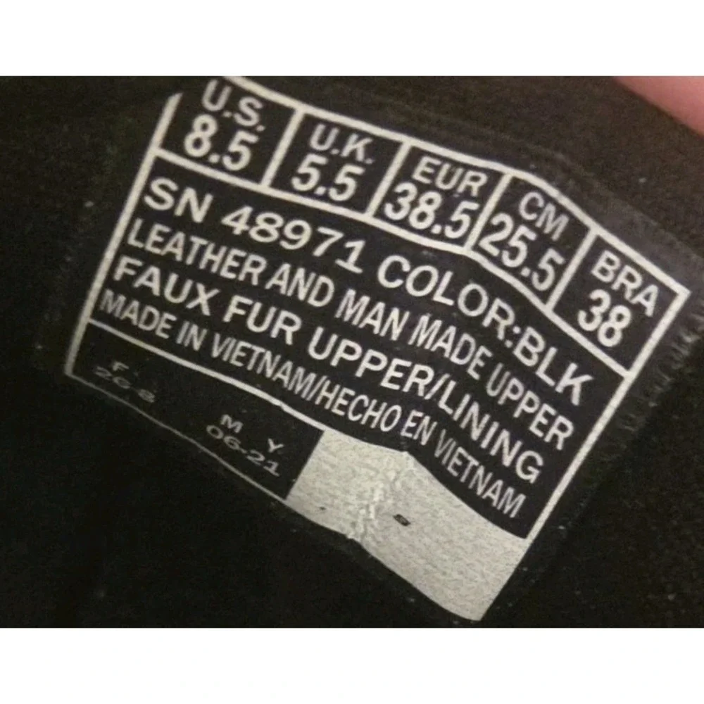 Skechers‎ Relax Fit Memory Foam Air Cool Fur Trim Ankle Boots Black SZ 8.5M NWOT